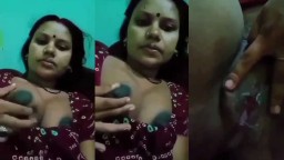 mallu desi aunty showing big boobs and pressing
