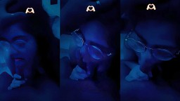 Chasmis Cute Girlfriend Sucking Lover Dick in Midnight Sex