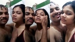 Sexy Cute Girl in Purple Bra Nude Shower Sex With Jijaji