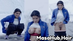 Resmi Nair Nude Strip Take Piss on Snow Hot Video