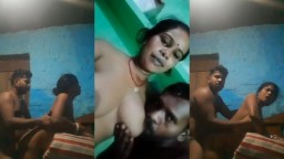 Village Couple Auntymaza Boobs Sucking and Satnding Fuck